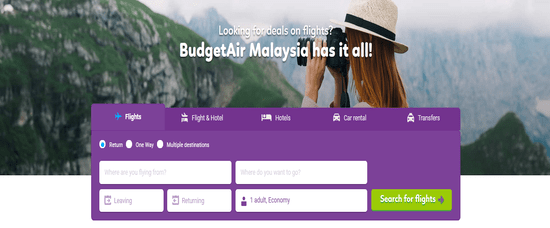 Budget Air Official Website